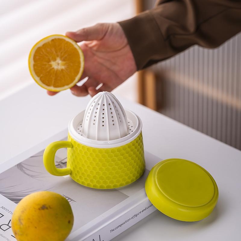 Presă de suc ceramică, fără vopsea, dispozitiv portabil pentru stoarcerea lămâilor, mic storcător manual