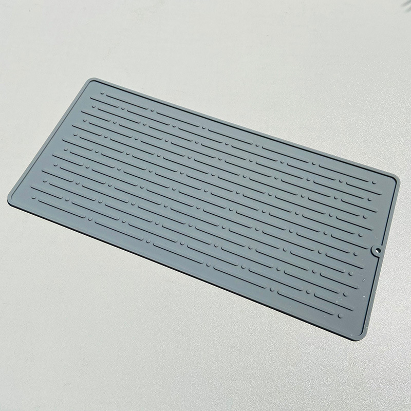 Covoraș de bucătărie din silicon, pentru scurgere, mare, antiderapant, izolant termic, pentru tocătoare și oale