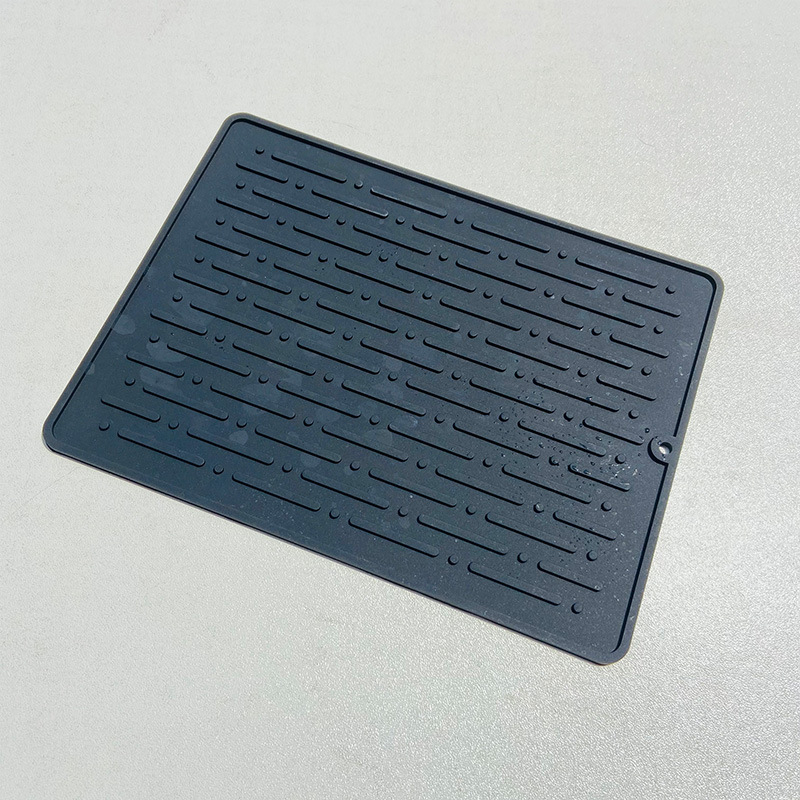 Covoraș de bucătărie din silicon, pentru scurgere, mare, antiderapant, izolant termic, pentru tocătoare și oale