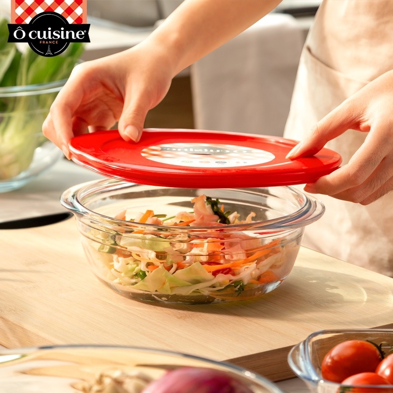 Ocuisine Γυάλινο Δοχείο Αποθήκευσης Τροφίμων, Κουτί Μεσημεριανού για Ψύξη/Ψυγείο, Κουτί για Σνακ, Βορειοευρωπαϊκού Μινιμαλιστικού Στυλ