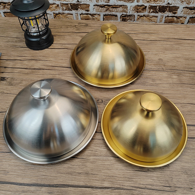 Capac rotund din oțel inoxidabil pentru alimente, rezistent la ulei, potrivit pentru teppanyaki/grill, hoteluri și restaurante