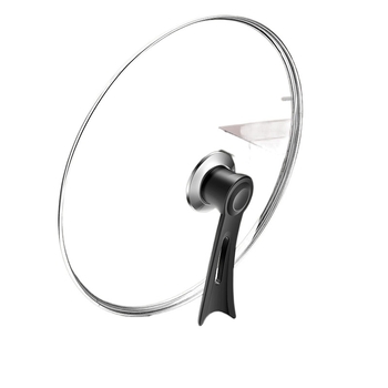 Capac din sticlă temperată, margine din oțel inox – capac universal pentru wok, oală și tigaie, compatibil cu vase antiaderente