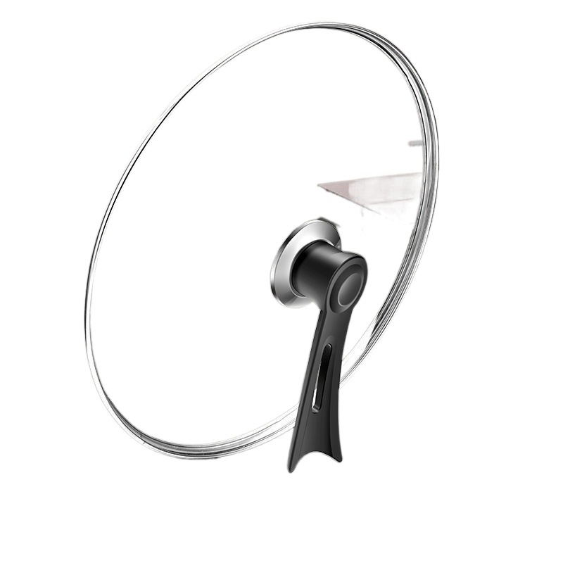 Capac din sticlă temperată, margine din oțel inox – capac universal pentru wok, oală și tigaie, compatibil cu vase antiaderente