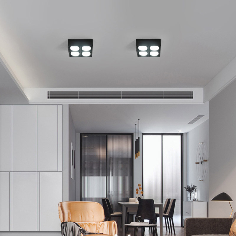 Lampă LED cu COB, două capete, montaj de tavan cu grilă, downlight anti-orbire și iluminare de tip wall washer pentru uz casnic și comercial