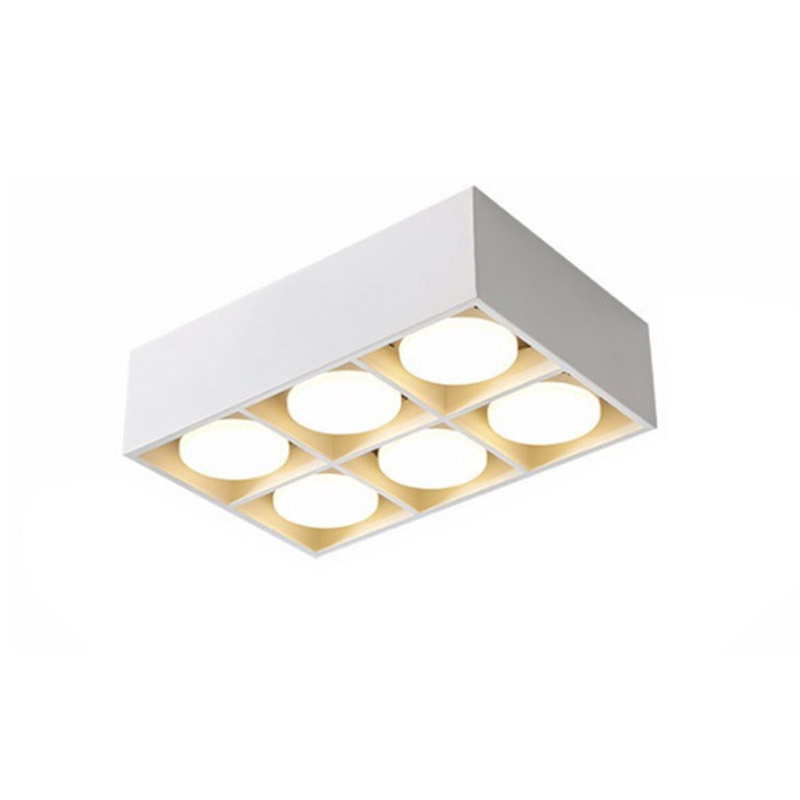 Lampă LED cu COB, două capete, montaj de tavan cu grilă, downlight anti-orbire și iluminare de tip wall washer pentru uz casnic și comercial