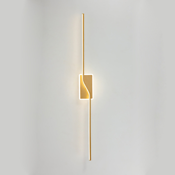 Lampa de perete din fier, cu abajur acrilic — LED liniar pentru living și dormitor