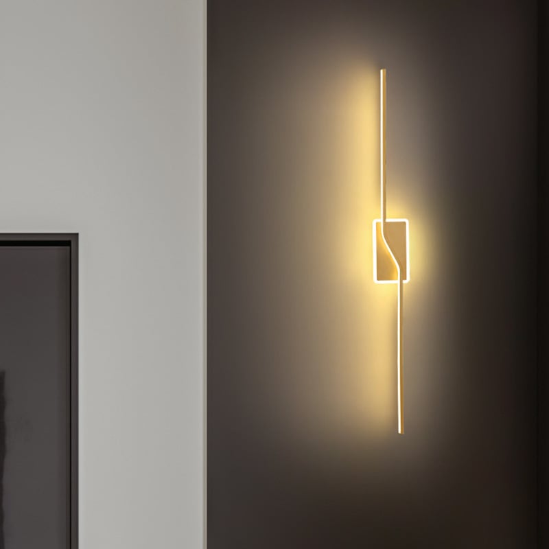 Lampa de perete din fier, cu abajur acrilic — LED liniar pentru living și dormitor