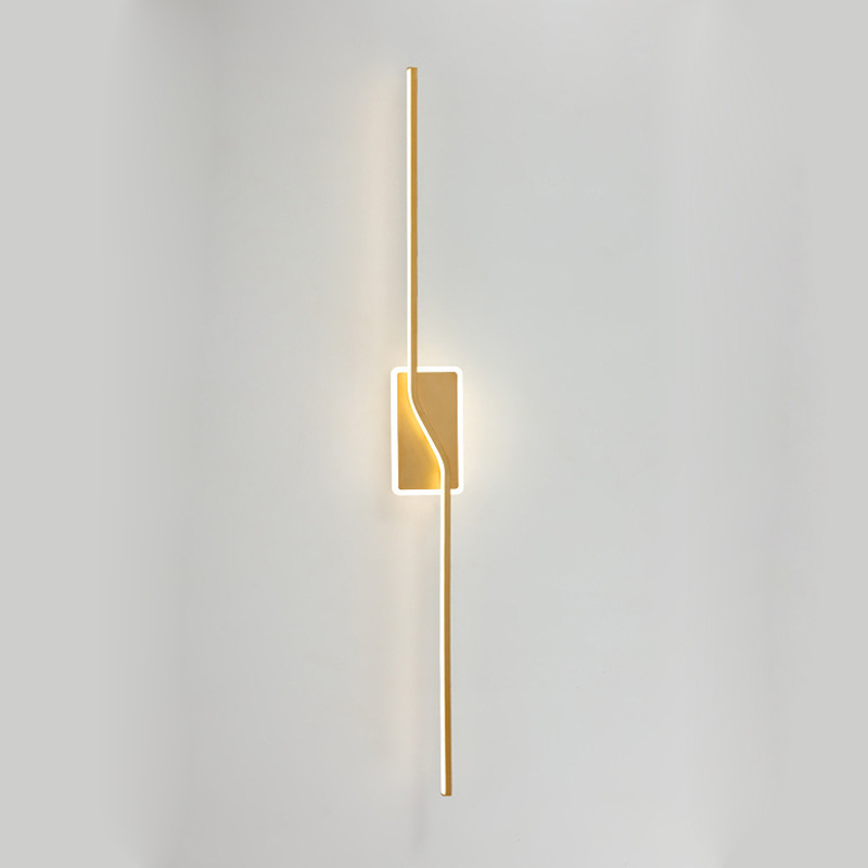 Lampa de perete din fier, cu abajur acrilic — LED liniar pentru living și dormitor