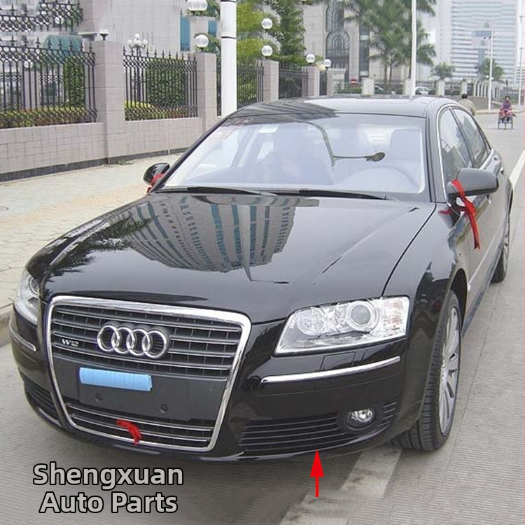 Rámček a kryt hmlového svetla pre Audi A8L D3 05-07, spodná stredná mriežka predného nárazníka