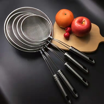 Oțel inoxidabil, plasă de filtrare cu margine lată pentru prăjit, cernere făină și filtrare lapte de soia