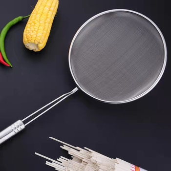 Oțel inoxidabil, plasă de filtrare cu margine lată pentru prăjit, cernere făină și filtrare lapte de soia