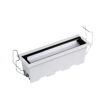LED încastrat polarizat, linie LED pentru plafon și perete, destinat birourilor și hotelurilor, grilă anti-reflex, fără lumină principală
