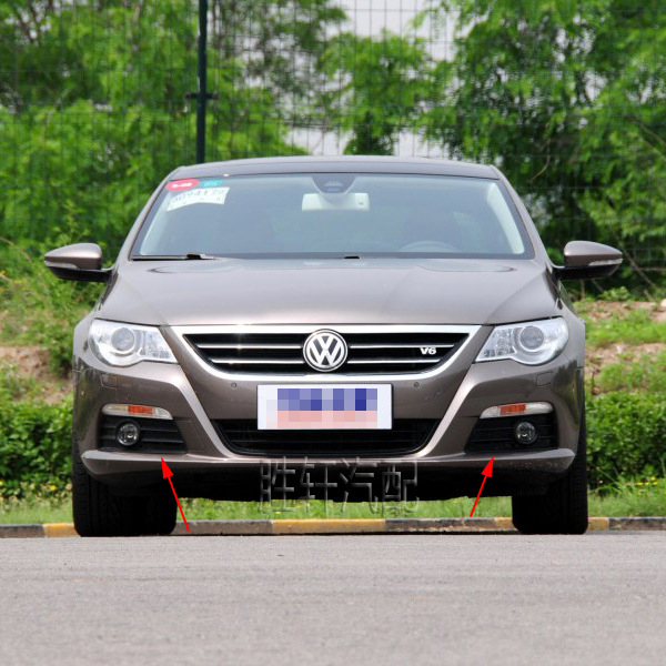 VW Passat CC 2008-2012 Ködfény keret és burkolat, első lökhárító, bal és jobb alsó rács-fede, ABS műanyag