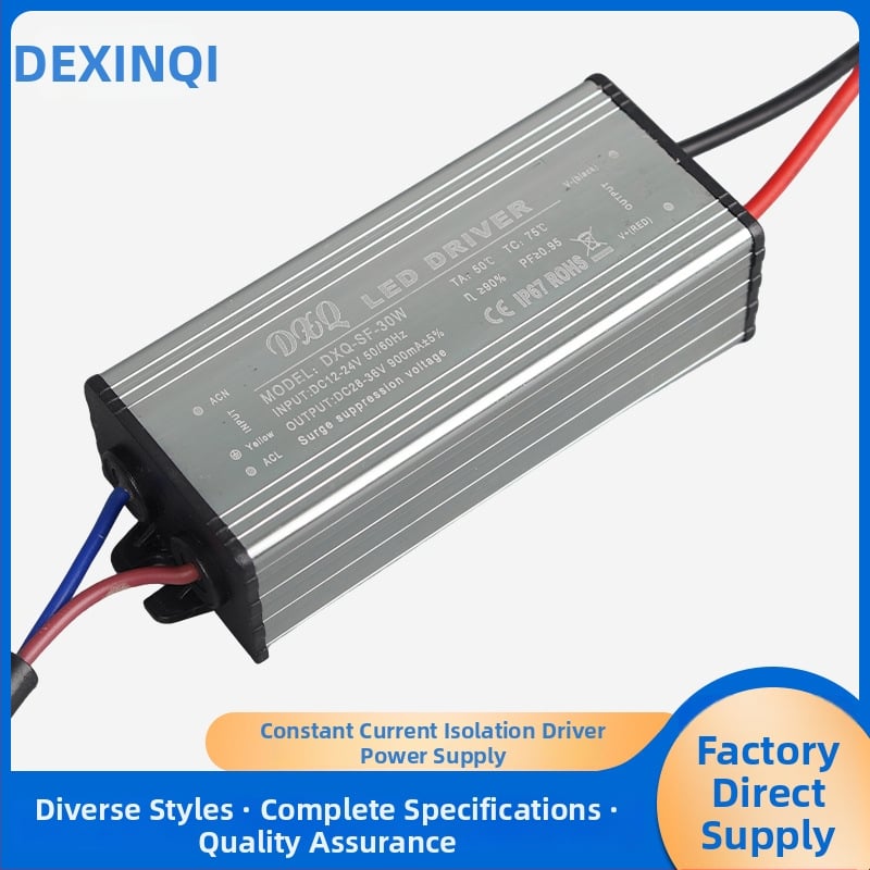 50W LED vodotesný DC-DC zdroj s konštantným prúdom pre nízke napätie 12-24V, pouličné osvetlenie
