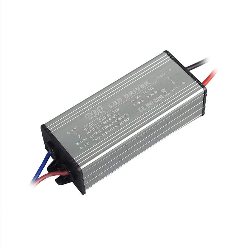 50W LED vodotesný DC-DC zdroj s konštantným prúdom pre nízke napätie 12-24V, pouličné osvetlenie