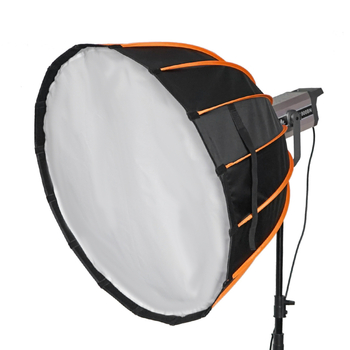 Παραβολικός βαθύς softbox 70/90 cm με Bowens mount, διαχύτης φωτός και σχάρα, γρήγορη εγκατάσταση, επαγγελματικό φωτιστικό κουτί
