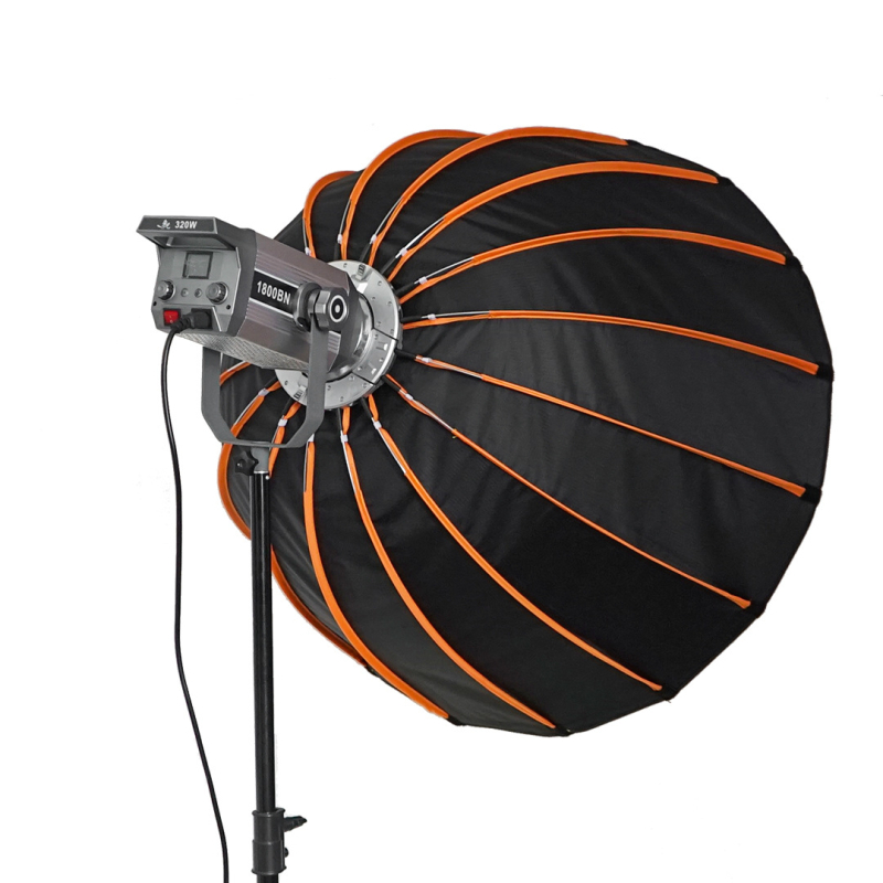 Παραβολικός βαθύς softbox 70/90 cm με Bowens mount, διαχύτης φωτός και σχάρα, γρήγορη εγκατάσταση, επαγγελματικό φωτιστικό κουτί
