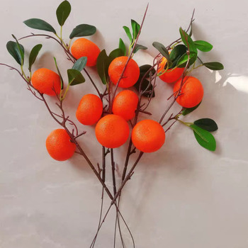 Ramuri artificiale cu mere, rodie, portocale, kaki și lămâi pentru aranjamente florale de interior
