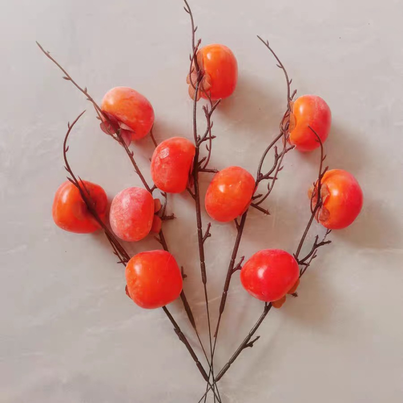 Ramuri artificiale cu mere, rodie, portocale, kaki și lămâi pentru aranjamente florale de interior