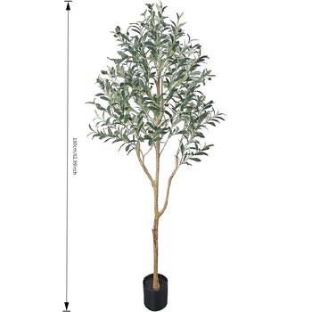 Arbore de măslin artificial cu aspect realist, demontabil, decor interior pentru living, plantă de podea
