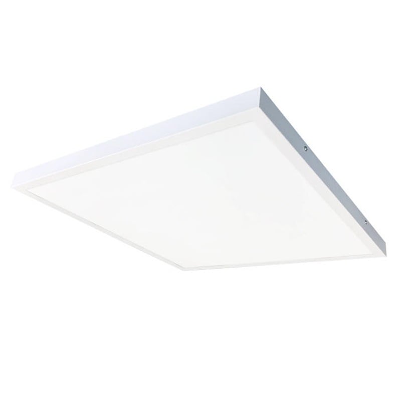 Lampă LED plată pentru tavan, montaj pe suprafață, dimensiuni 600×600 mm și 300×1200 mm, carcasă din aluminiu, pentru birouri și holuri
