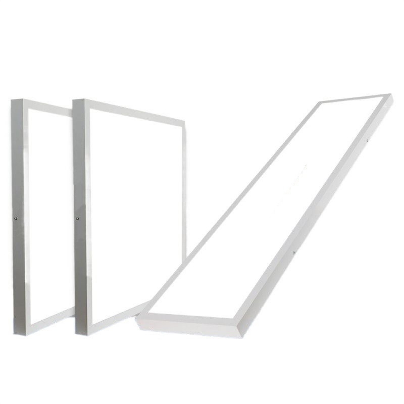 Lampă LED plată pentru tavan, montaj pe suprafață, dimensiuni 600×600 mm și 300×1200 mm, carcasă din aluminiu, pentru birouri și holuri