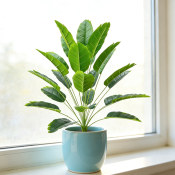 Arbore artificial de banan, plantă biomimetică de interior, decor pentru podea în living