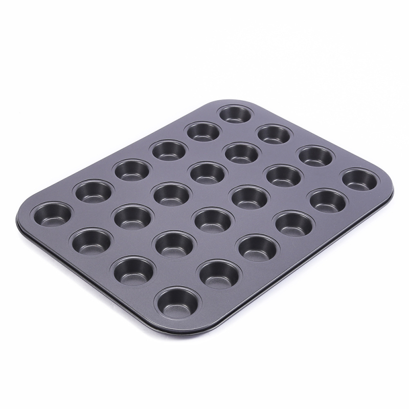 Formă de copt din oțel carbon cu strat antiaderent, construcție îngroșată, multifuncțională, cu 6, 12 și 24 cavități