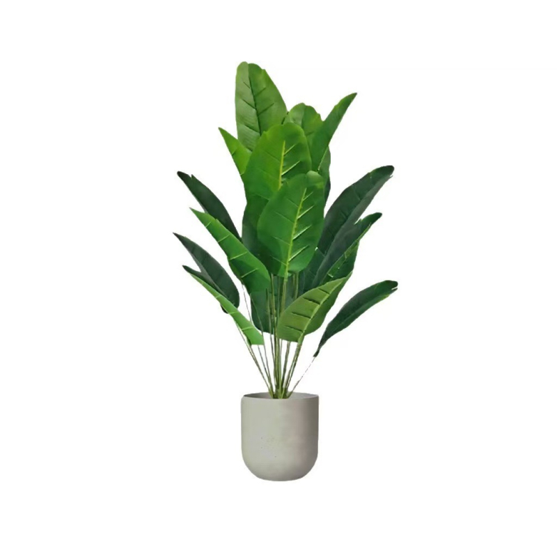 Plantă artificială Bird of Paradise cu frunze mari de banan pentru decor nordic