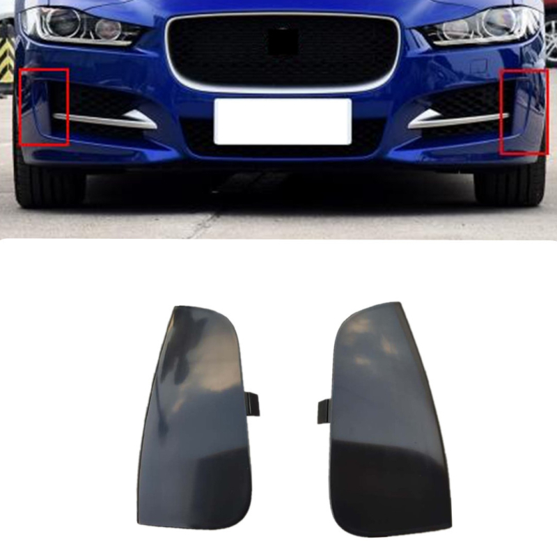 Jaguar XE: dekorativni okvir svjetla za maglu na prednjem braniku (lijevo i desno) i ukrasni trak za rešetku