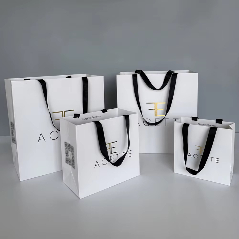 Genți cadou personalizate, genți tote și pungi de hârtie Kraft pentru ambalare de lux, pungi de cumpărături reciclabile biodegradabile