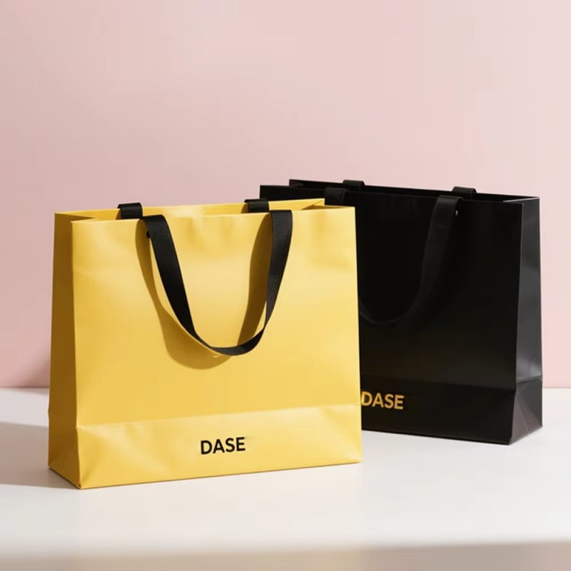 Genți cadou personalizate, genți tote și pungi de hârtie Kraft pentru ambalare de lux, pungi de cumpărături reciclabile biodegradabile