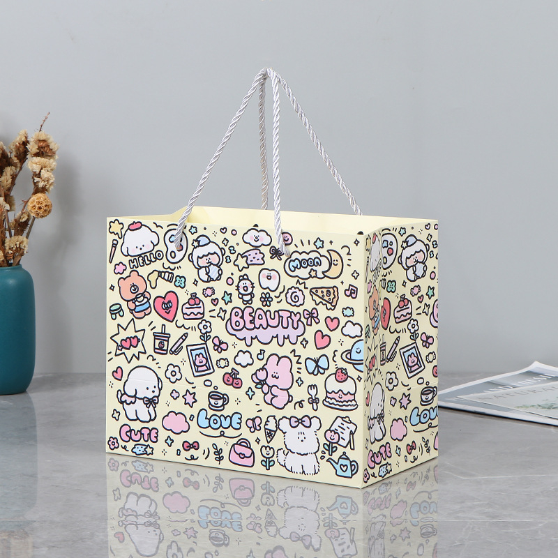 Geantă de cadouri personalizată pentru ziua de naștere, cu design graffiti desen animat, pentru grădiniță