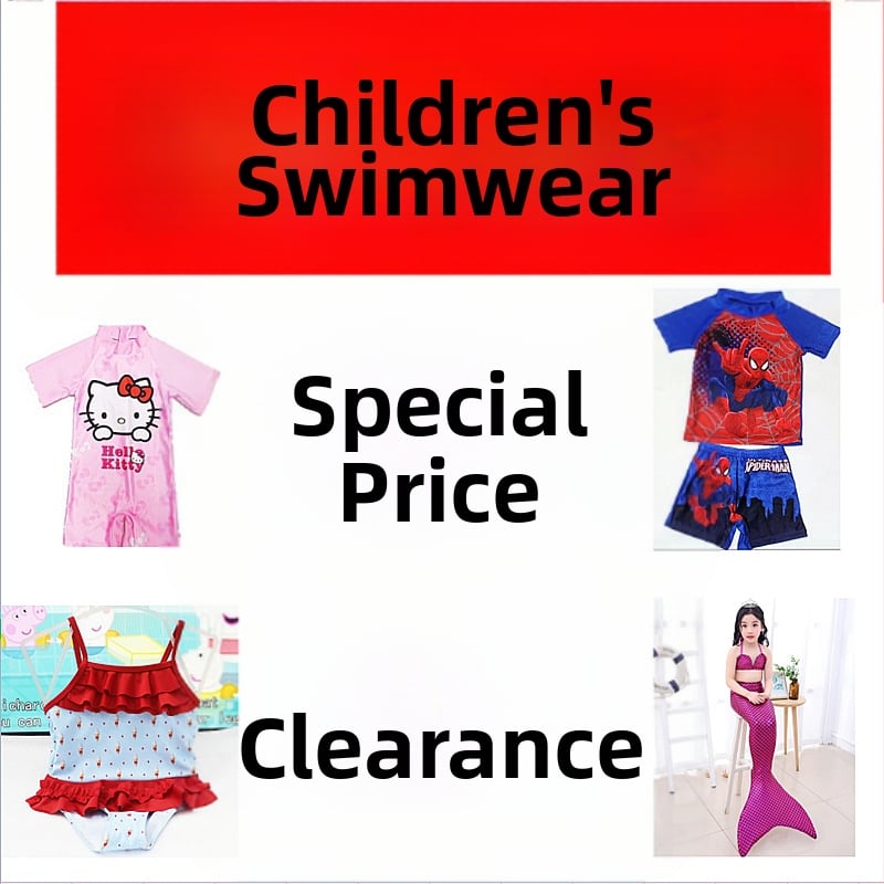 Detské plavky s karikatúrnym motívom, unisex, sada rodič-dieťa, polyester, 2–14 rokov