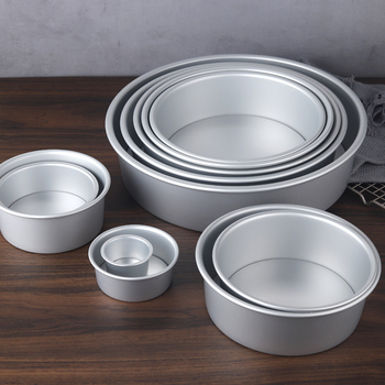 Formă rotundă pentru chec din aliaj de aluminiu, cu fund detașabil, 2–14 inci