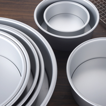 Formă rotundă pentru chec din aliaj de aluminiu, cu fund detașabil, 2–14 inci