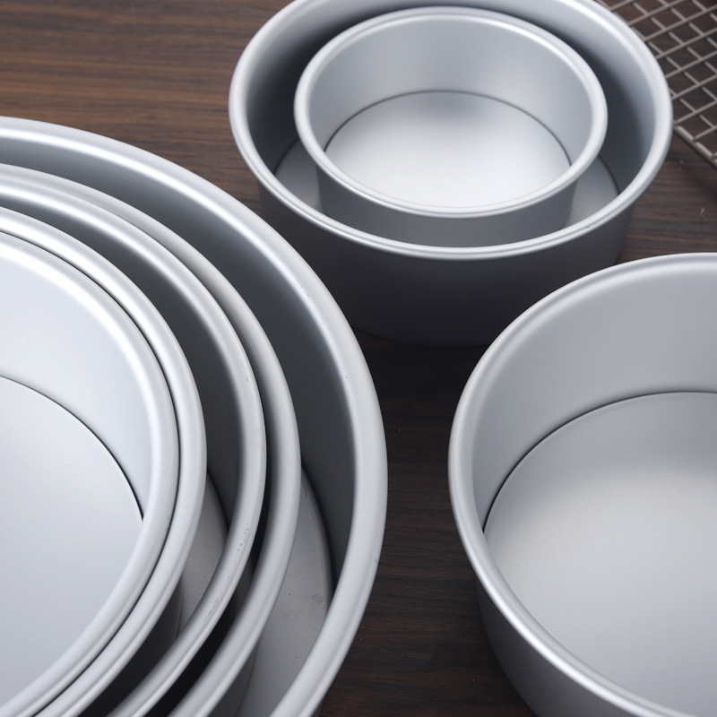 Formă rotundă pentru chec din aliaj de aluminiu, cu fund detașabil, 2–14 inci