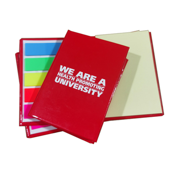 Mini carnet cu capac rigid, funcție de semn de carte, notițe adezive detașabile, posibilitatea imprimării logo-ului