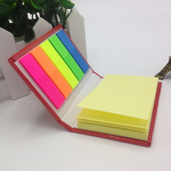 Mini carnet cu capac rigid, funcție de semn de carte, notițe adezive detașabile, posibilitatea imprimării logo-ului