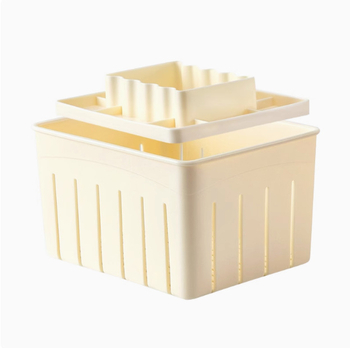 Formă de tofu pentru uz casnic, de calitate alimentară – set pentru începători: formă de tofu și presă pentru eliminarea apei, recipient din plastic, ustensilă de bucătărie
