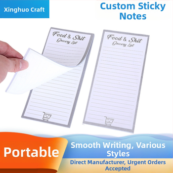 Bloc-notes magnetic pentru frigider cu personaje de desene animate 3D și note colorate, personalizabil