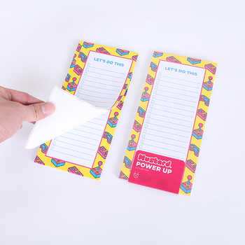 Bloc-notes magnetic pentru frigider cu personaje de desene animate 3D și note colorate, personalizabil