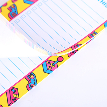 Bloc-notes magnetic pentru frigider cu personaje de desene animate 3D și note colorate, personalizabil