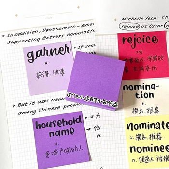 Note adezive colorate, mici, pătrate, detașabile, notițe mini, etichete de index multifuncționale pentru studiu