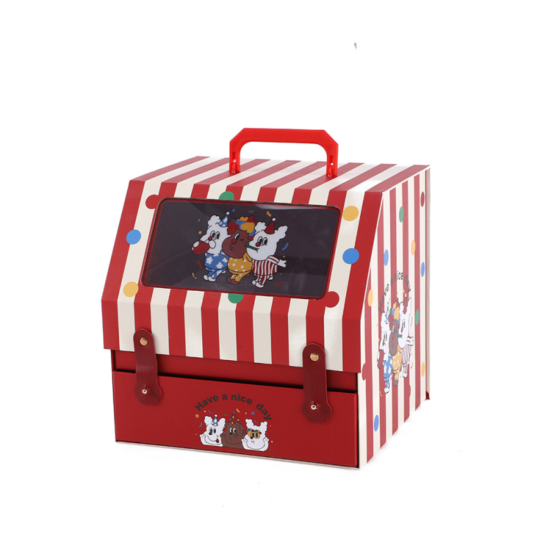 Set de cutii cadou pentru prima lună de viață a bebelușului, cu design animat – cutii cadou și cutie pentru tort de ziua copilului