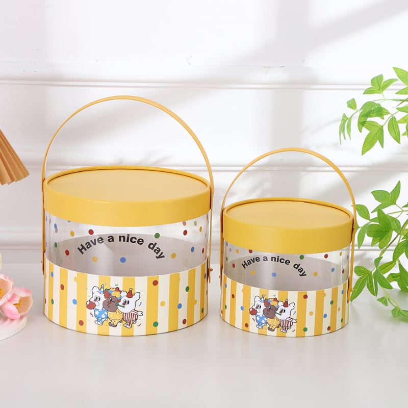 Set de cutii cadou pentru prima lună de viață a bebelușului, cu design animat – cutii cadou și cutie pentru tort de ziua copilului
