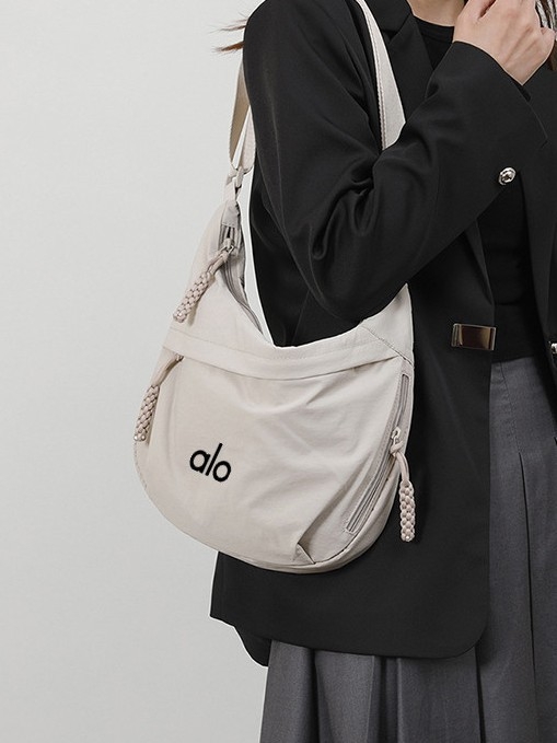 Nylon torba preko ramena s oblikom knedle, srednje veličine, unisex, ulični stil, za svakodnevnu vanjsku upotrebu