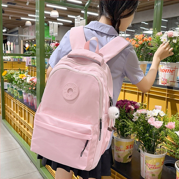 Harajuku štýl školská taška, cukrové farby, nylon, ľahká a s veľkou kapacitou, pre študentov strednej školy