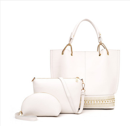 Ženska torbica: 2023 nova retro s rivet dizajnom, personalizirani trodjelni set – torba za ručno nošenje, ramena i crossbody, svestrana