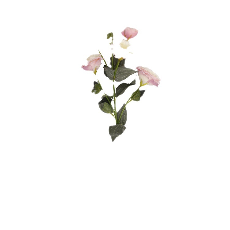Flori artificiale Lisianthus, stil european, 6 flori pe tulpină, decor acasă, aranjament de masă, decor interior pentru nuntă